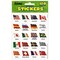 World Flags (20 Countries) Theme Stickers, Pack Of 120